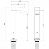 Смеситель для раковины Abber Wasserfall AF8611B, черный матовый