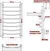 Полотенцесушитель водяной Ника Arc ЛД ВП 120/60-8 с полкой