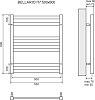 Полотенцесушитель электрический 50x60 см Lemark Bellario LM68607EBL П7, чёрный левый/правый