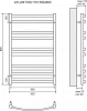 Полотенцесушитель водяной 50x80 см Lemark Atlantiss LM32810RBL П10, чёрный