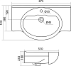 Раковина Santek Сенеж 1WH110265 87 см.