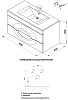 Тумба под раковину De Aqua Виктория 175577 RAL3934 белый