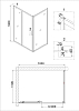 Душевой уголок Niagara Nova 100x110 NG-42-10AG-A110G, профиль золото, стекло прозрачное