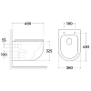 Комплект SIN-CCI-SMP-101,SIN-FB-BSC-503,SIN-TS-EVI-151: инсталляция SinteSi CCI-SMP-101 с подвесным безободковым унитазом SinteSi EVI, клавиша хром