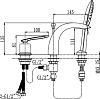 Смеситель Timo Helmi 4010/00-16Ychrome /white на борт ванны