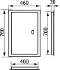 Настенный люк Evecs ЛТ4070Мп/э 46x76