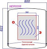 Зеркало Aqwella 5 stars Neringа NER0208 80 с подсветкой