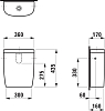 Бачок для унитаза Laufen Mimo 8.2755.0.000.278.1 подвод сзади/сбоку