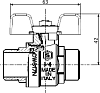 Шаровый кран Stout SVB-0006 1/2 нар-нар полнопроходной ручка бабочка