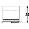 Тумба для комплекта 41 см Geberit Renova Plan 879350000 белый глянец