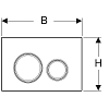 Кнопка смыва Geberit Sigma 21 115.650.JV.1 под бетон