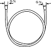 Шланг для душа 160 см Kludi Suparaflex 6107291-00, белый