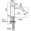 Смеситель для раковины Cisal Xion XI000544D1 серый