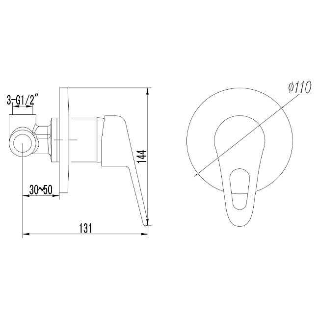 Смеситель для душа Lemark Luna LM4123C хром