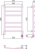 Полотенцесушитель электрический Сунержа Галант 80x50 R