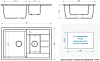 Комплект Мойка кухонная Domaci Болонья М-210-007 антрацит + Смеситель Ливорно WFD04163B