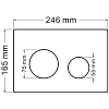 Инсталляция + унитаз Abber Bequem AC1100/AC0105/AC0121, безободковый, сиденье микролифт, клавиша смыва хром