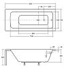 Акриловая ванна Besco Talia WAT-130-PK белый