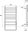 Полотенцесушитель электрический Point Сатурн PN90858 П8 500x800, хром