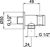 Шланговое подключение Webert Comfort AC0478015 с держателем для душа, хром