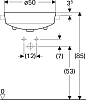 Раковина полувстраиваемая 50 см Geberit VariForm 500.782.01.2 с отверстием перелива, белый