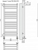 Полотенцесушитель водяной Terminus Аврора П20 400x1010 4660059582382 с одной полкой