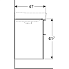 Тумба для комплекта 118 см Geberit Smyle Square 500.355.JK.1 тёмно-серый