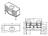 Тумба под раковину Caprigo Imperio 11620-L810-pat-serebro серый