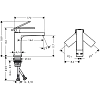 Смеситель для раковины Hansgrohe Tecturis E 73011140 бронза