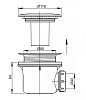 Сифон для душевого поддона AlcaPlast A49K хром, белый