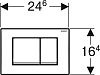 Кнопка смыва Geberit Delta 30 115.137.21.1, хром глянец