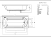 Акриловая ванна Aquatek Ника 170x75 см NIK170-0000013, белый