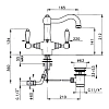 Смеситель для раковины Nicolazzi Dames Anglaises 1432DB78 бронза, белый