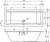 Акриловая ванна Riho Rething Cubic 170x75 R B105022005, заполнение через перелив