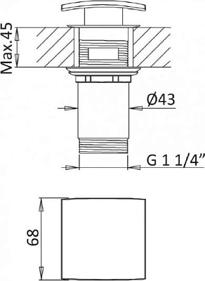 Смеситель для раковины Cezares PORTA-LS1-NOP, чёрный