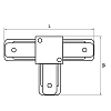 Коннектор T-образный Lightstar Barra 502136