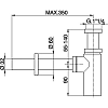 Сифон для раковины Cisal ZA0040422A серый