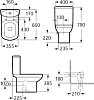 Чаша для унитаза-компакта Roca Dama Senso 342517000