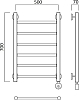 Полотенцесушитель электрический Aquanerzh Прямая 000-10A7050_R