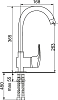 Смеситель для кухни Domaci Солерно UQ-006-01 жасмин