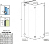 Душевая перегородка 90 см Radaway Euphoria Walk-in V W1 383111-01-01 стекло прозрачное