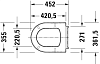 Крышка-сиденье для унитаза Duravit ME by Starck 0020092600 белый