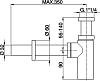 Сифон для раковины Cisal ZA00404221, хром