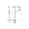 Душевая система Cisal Cubic CUC7803021 хром