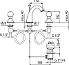 Смеситель Webert Karenina KA750101017 хром-золото для раковины