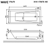 Акриловая ванна Whitecross Wave 0101.170070.100.ULTRANANO.GL золото, белый