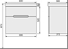 Тумба под раковину Jorno Moduo Slim 60 Mod.01.60/P/W подвесная белая