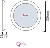 Встраиваемый светодиодный светильник Horoz Slim-24 24W 2700K 056-003-0024 HRZ00002154