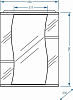 Зеркало-шкаф Stella Polar Волна Лолита 55 SP-00000042 с подсветкой, белый