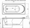 Акриловая ванна Aquanet Nord 150x70 242401, с каркасом, белый